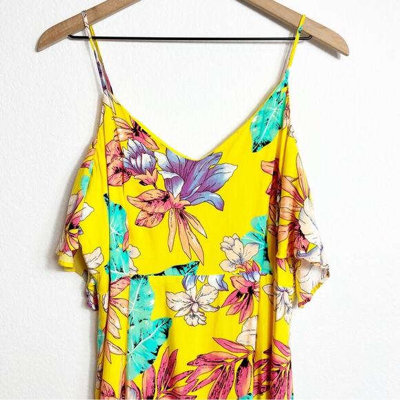 DAVI AND DANI VIVID TROPICAL FLORAL PRINT SUMMER MAXI DRESS IN FLORAL LARGE - Picture 6 of 11